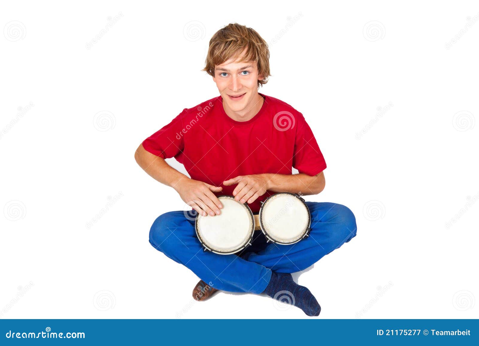 Playing bongos stock image. Image of playing, white, musician 21175277