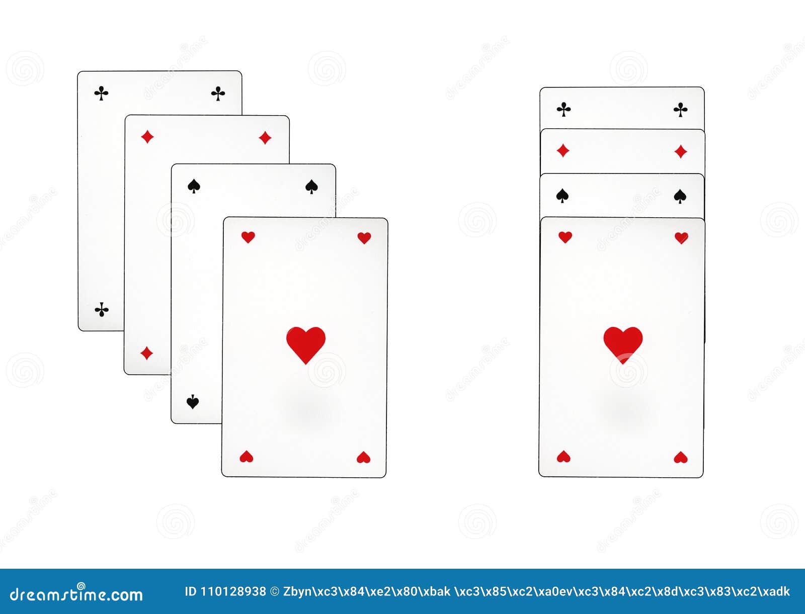 playing cards that are called piqued.