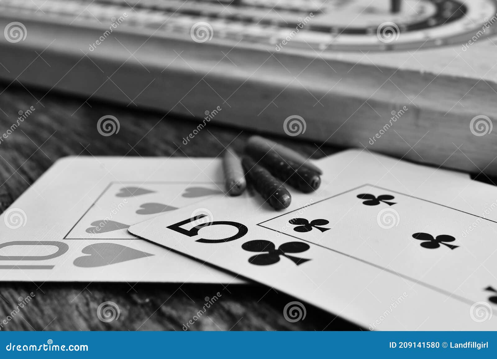 Playing Cards and Cribbage Pegs Stock Photo Image of brand, cribbage