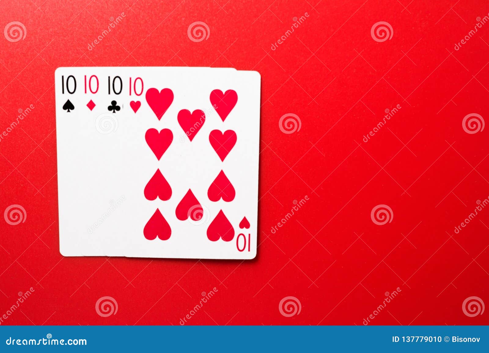 Playing cards four ten stock photo. Image of isolated - 137779010