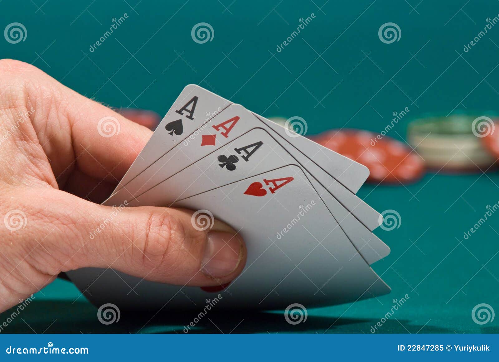 Playing cards in a hand stock image. Image of green, closeup - 22847285