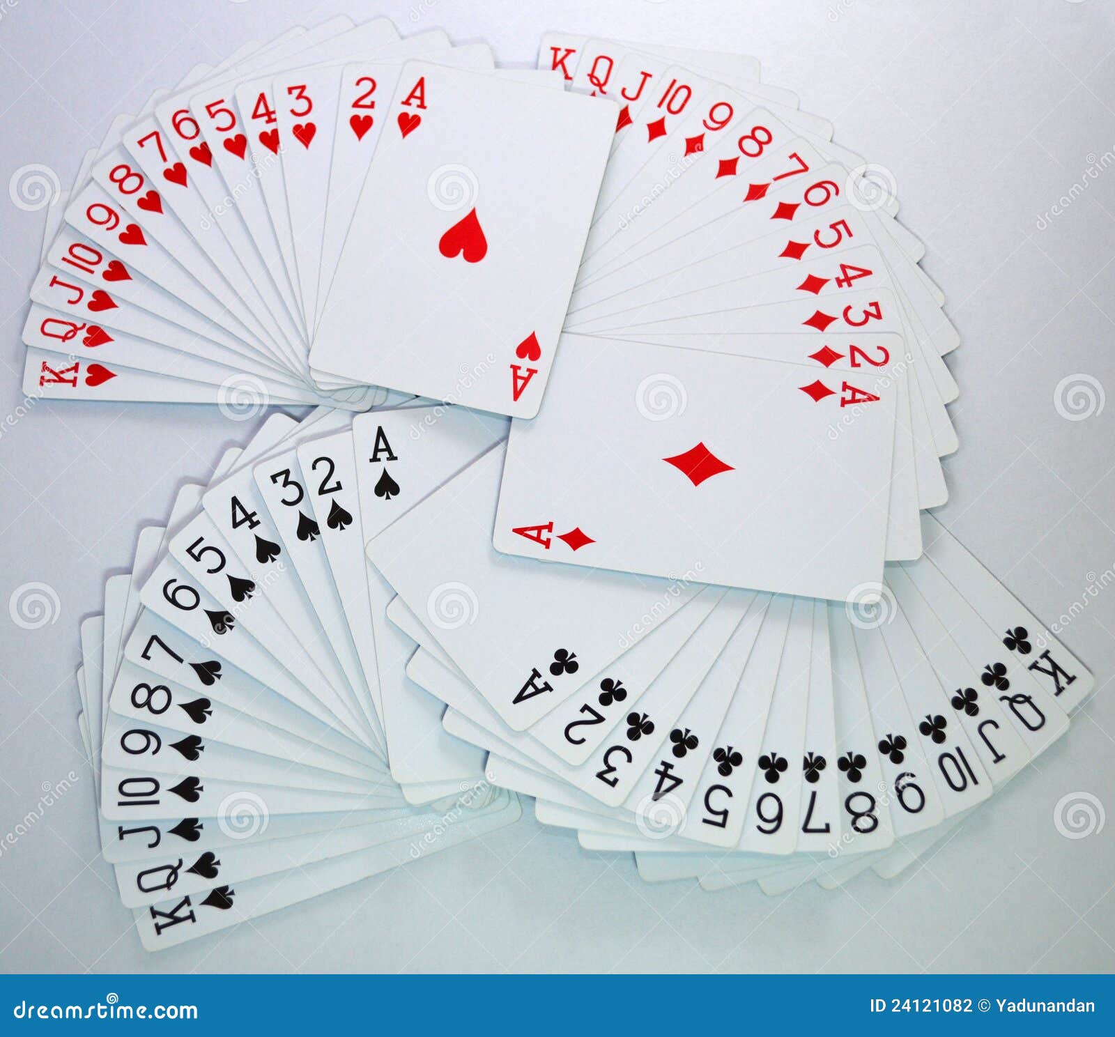 Playing Cards Of Hearts, Diamonds, Clubs, Spades Stock Photography ...