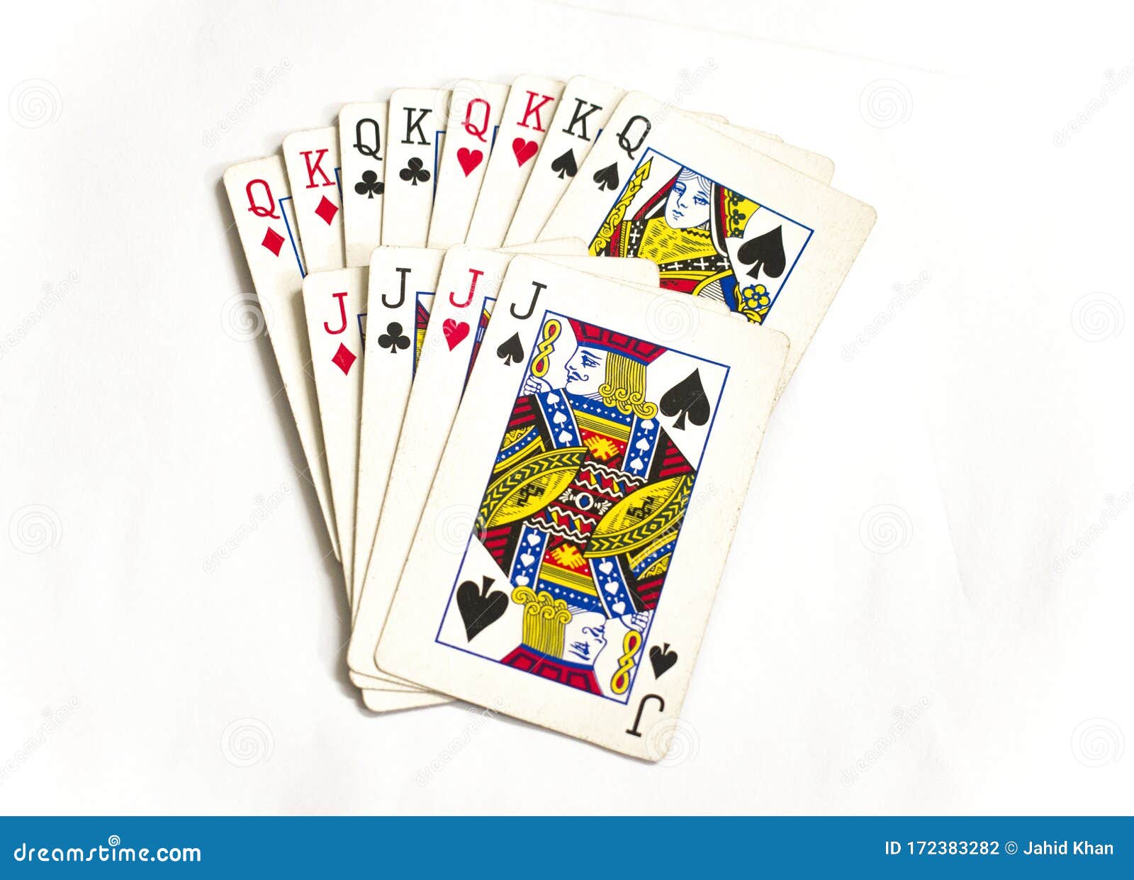 Playing Cards With King Queen And Joker Stock Photo Image Of Leisure Hearts