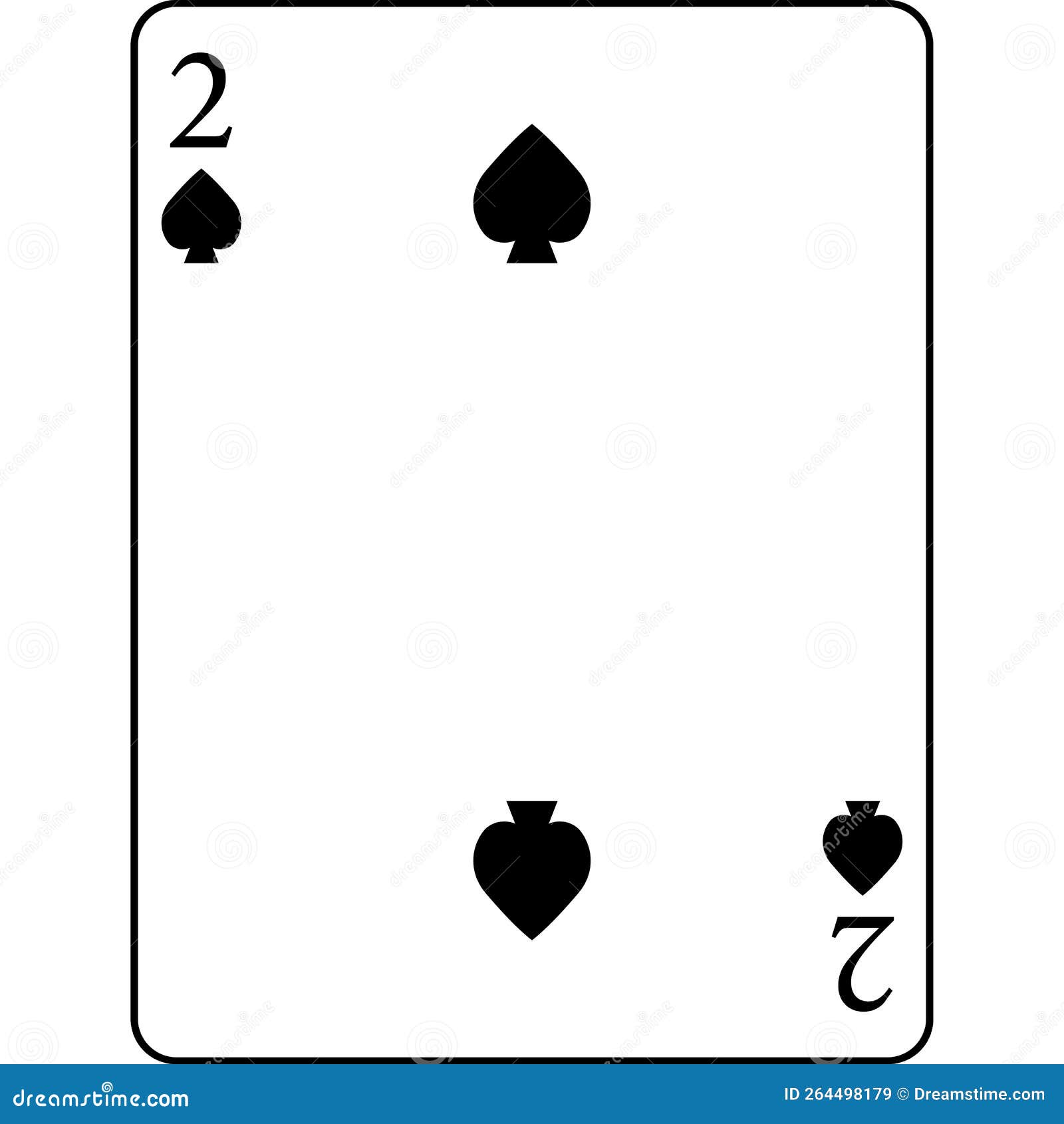 Peaks Deuce. a Deck of Poker Cards Stock Vector Illustration of luck