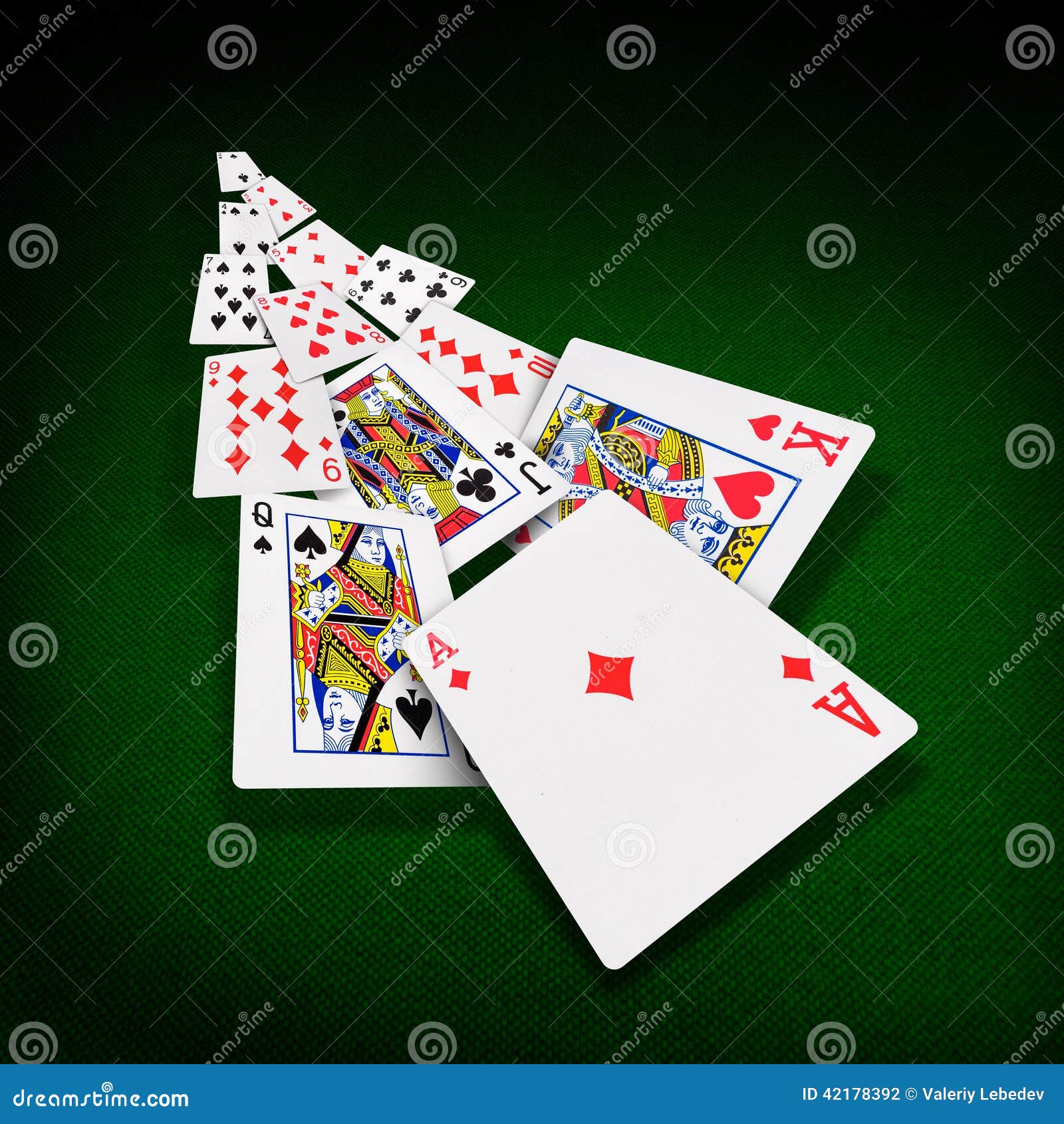 Playing cards poker casino stock photo. Image of combination 42178392