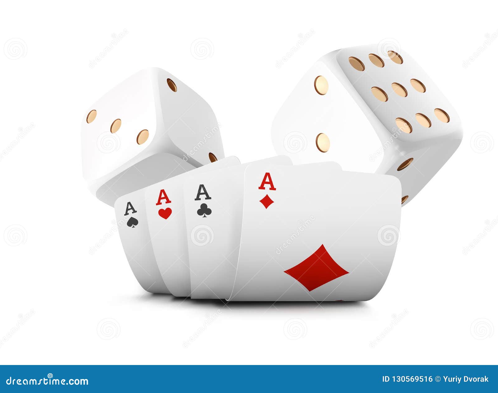 Playing Cards, Poker Dice Fly Casino on White Background. Poker Casino  Vector Illustration Stock Vector - Illustration of currency, dice: 130569516