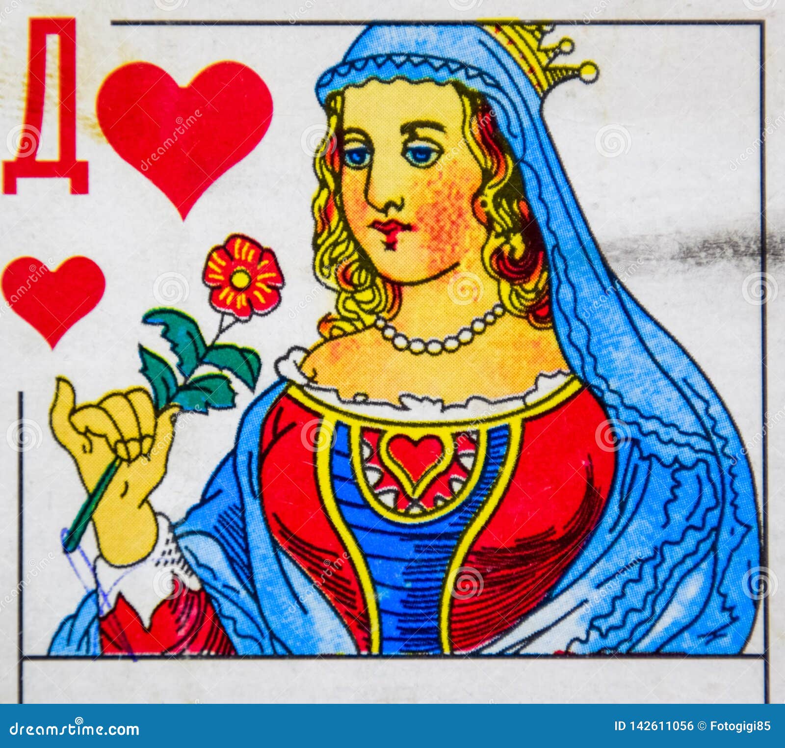 Playing Cards Queen Of Hearts Playing Card Suit Stock Photo