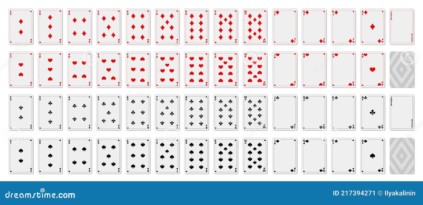 Playing Cards. Set of Template. Printable. Empty Blank for Your Design Playing Cards. Set of Template. Printable. Empty Blank for Your Design