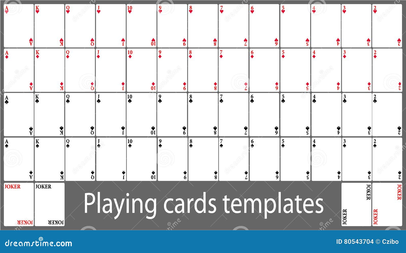 Blank Playing Cards Stock Illustrations – 24 Blank Playing Cards Within Free Printable Playing Cards Template