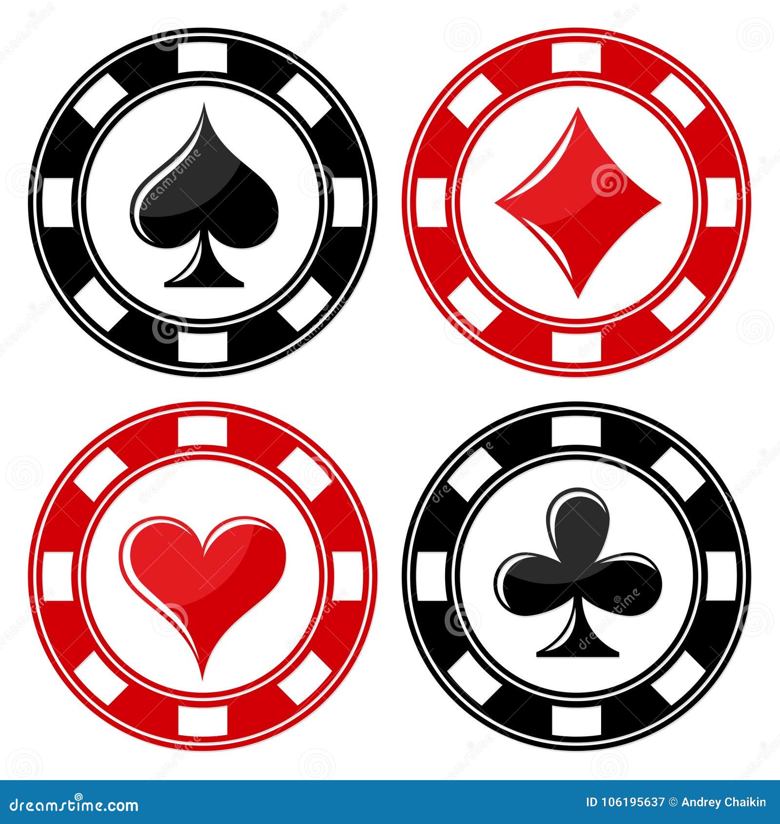 The Playing counters. stock vector. Illustration of cards 106195637
