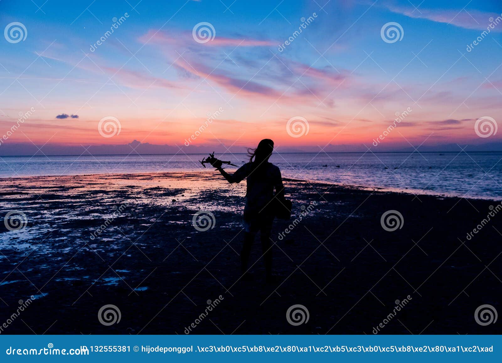 playing drone during sunset at lakawon beach resort, cadiz, negros occidental, phlippines