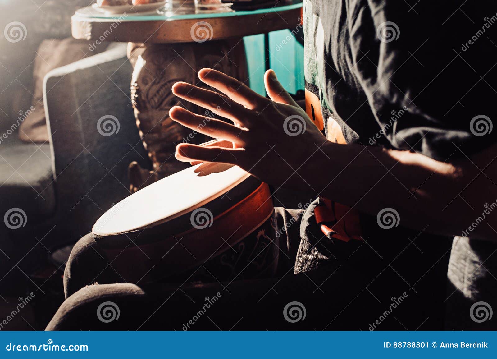 Playing the drum stock image. Image of hands, hand, drum 88788301