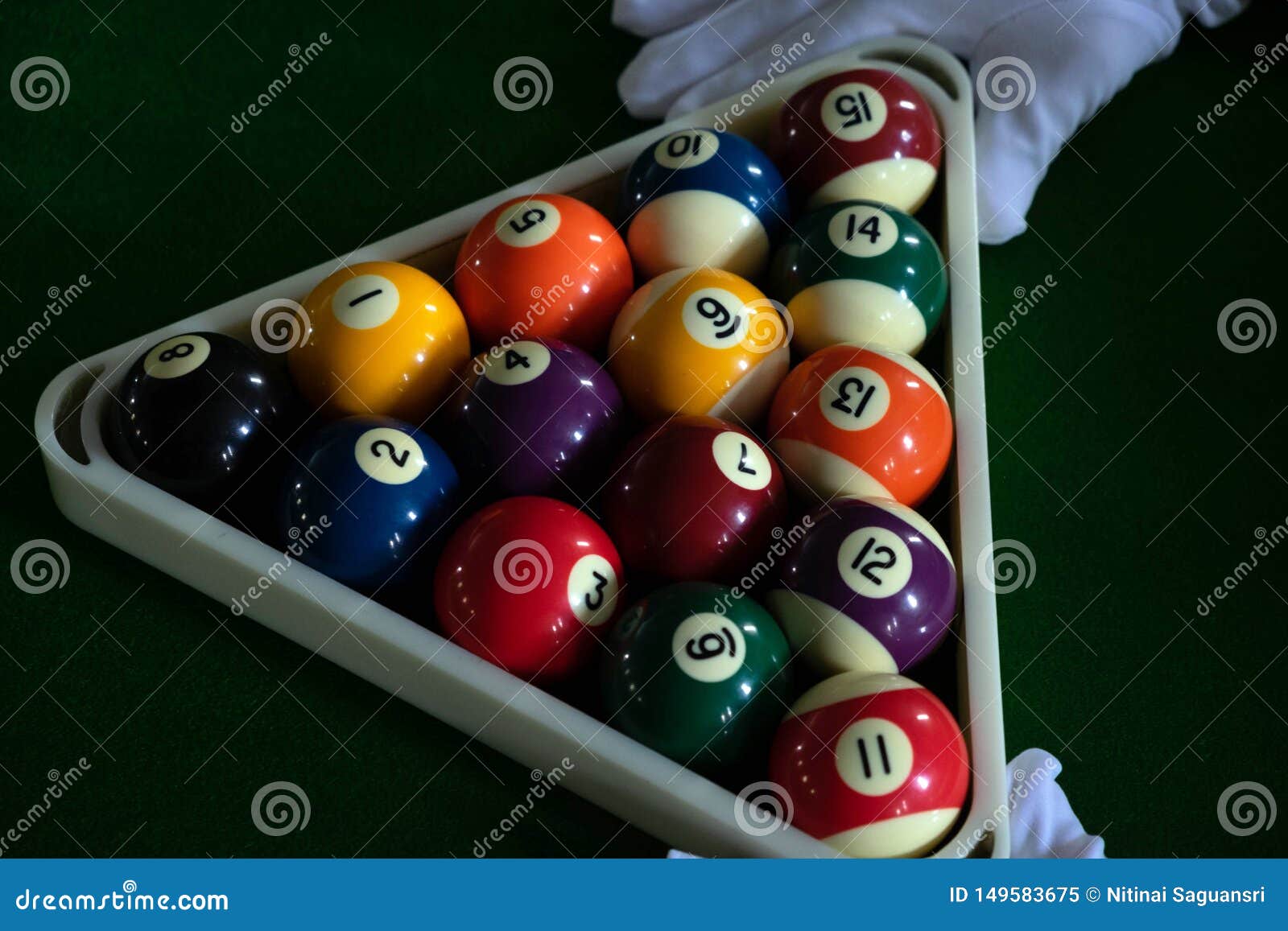 Playing, Establishing a Snooker Ball, a Red Ball and a Ball with