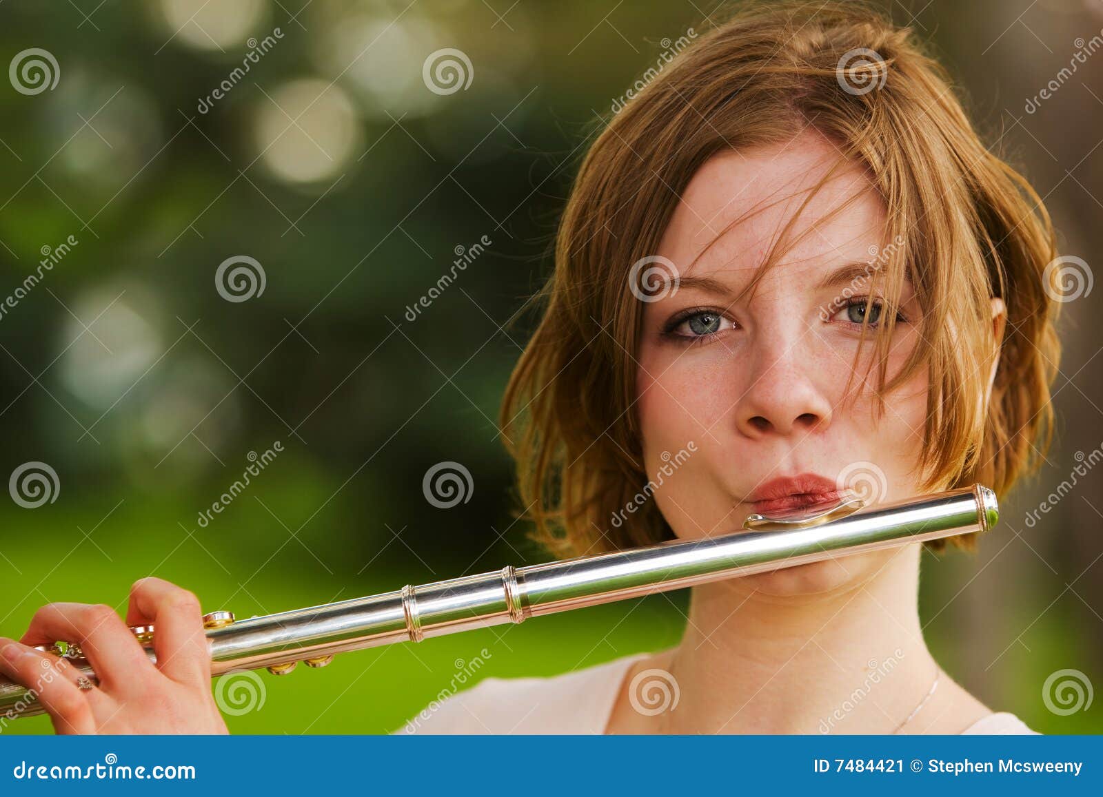 playing the flute