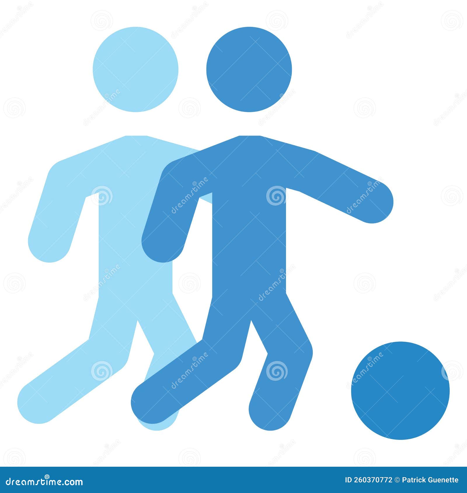 Playing football, icon stock vector. Illustration of vector 260370772