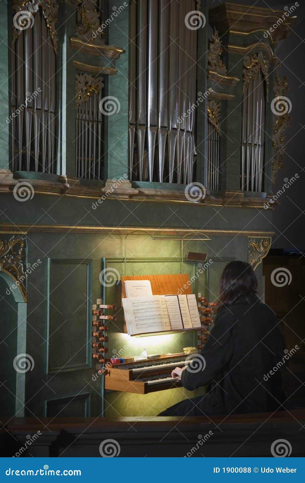 Playing the organ stock photo. Image of keyboard, hymnal 1900088