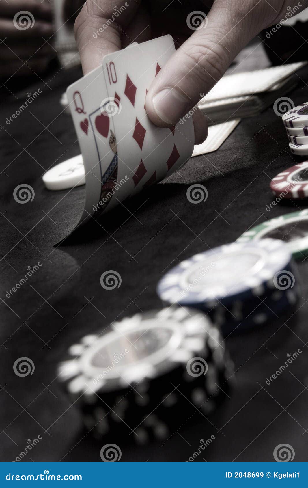 Playing Poker Cards and Chips Stock Image Image of heart, human 2048699