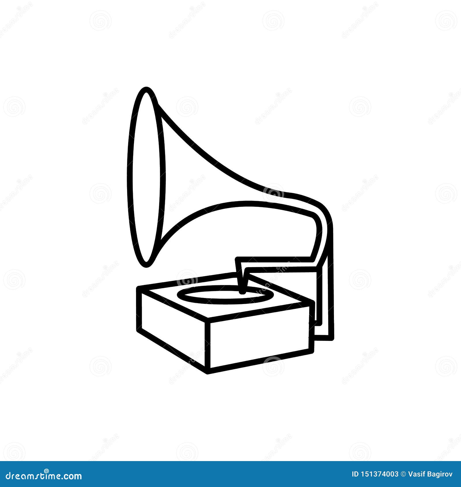 While Playing Record. Illustration Vector Icon Stock Illustration ...