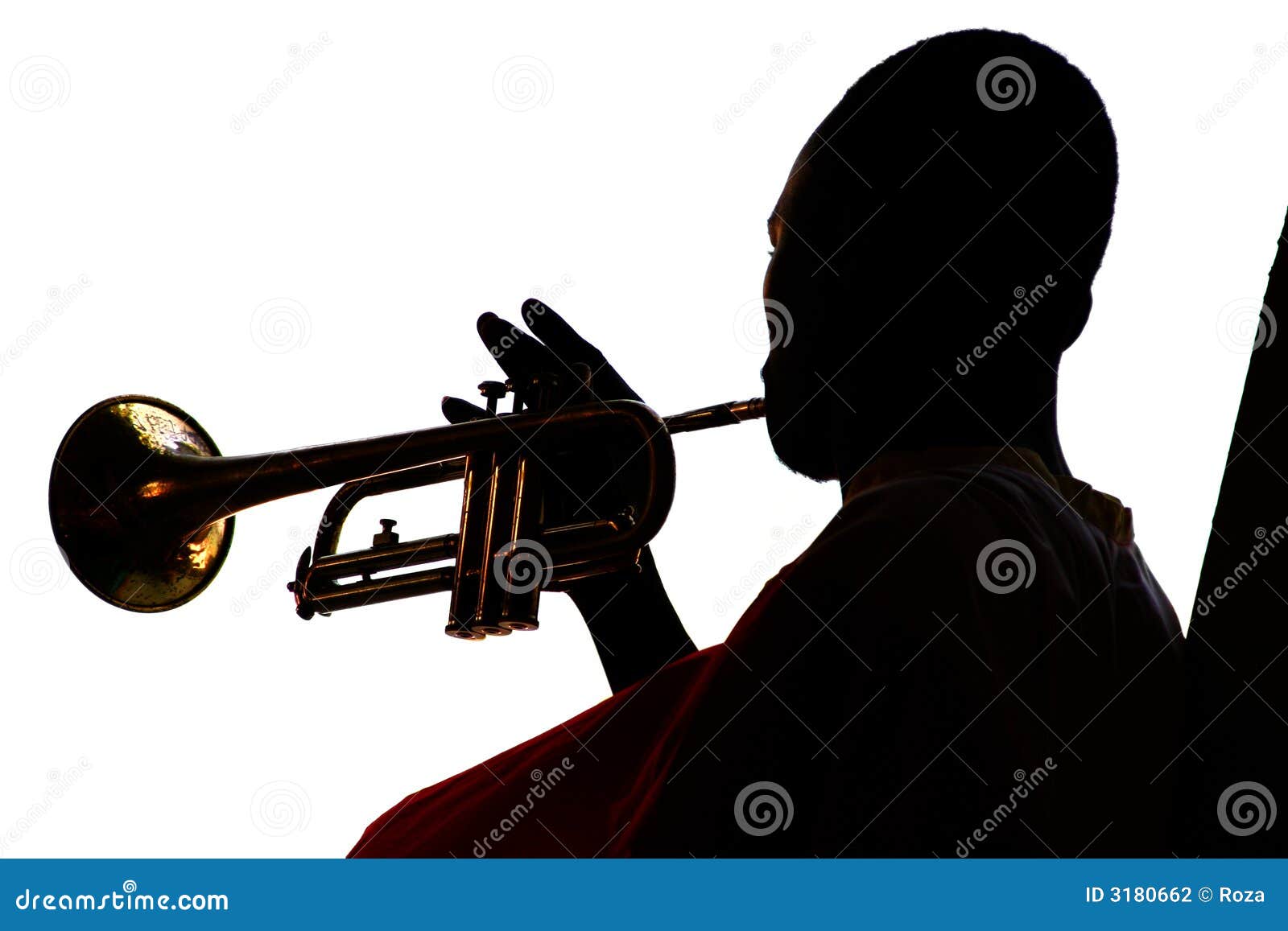 Playing the trumpet stock photo. Image of music, mouthpiece - 3180662