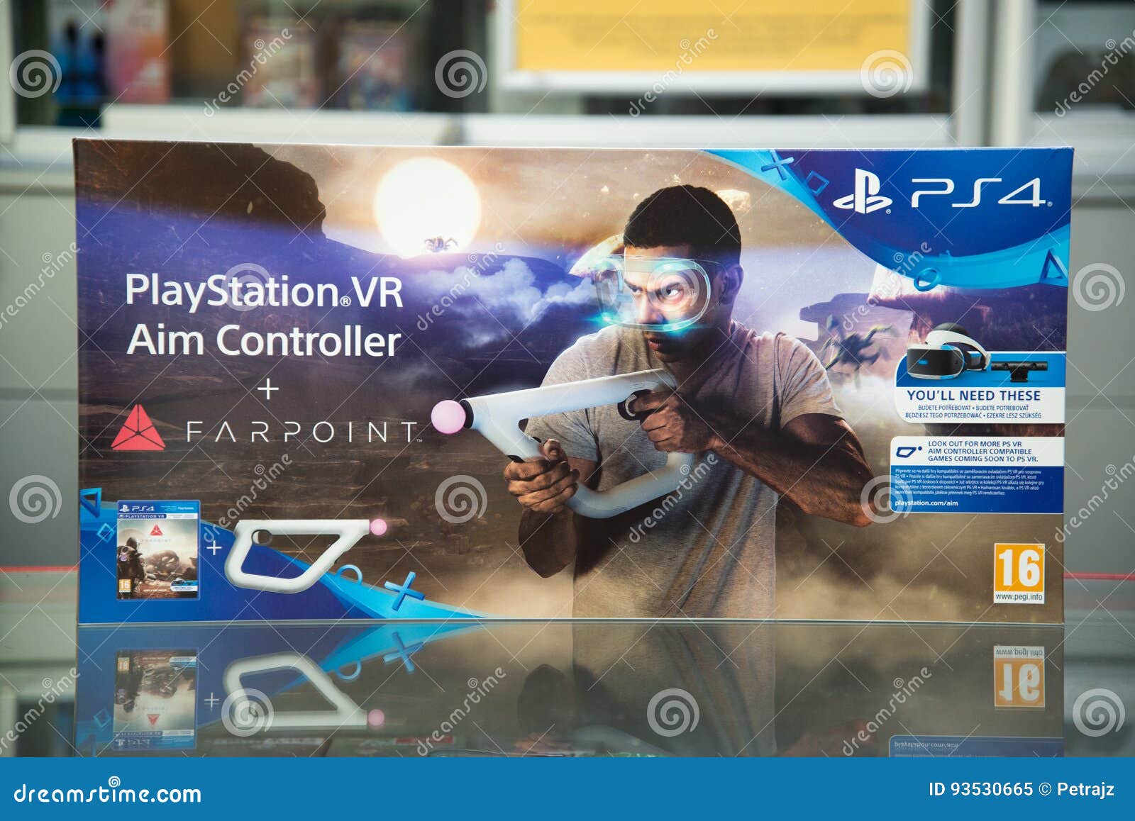 Playstation VR Controller Farpoint Videogame Editorial Image Image of headset, point: 93530665