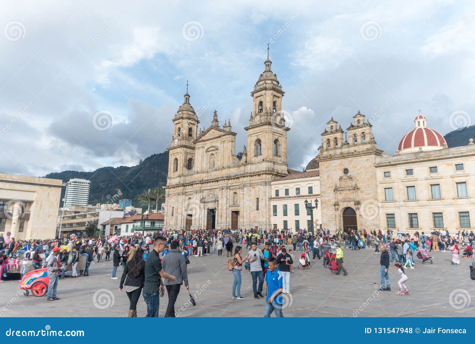 Plaza De Bolivar and Bogota Cathedral Editorial Stock Photo Image of