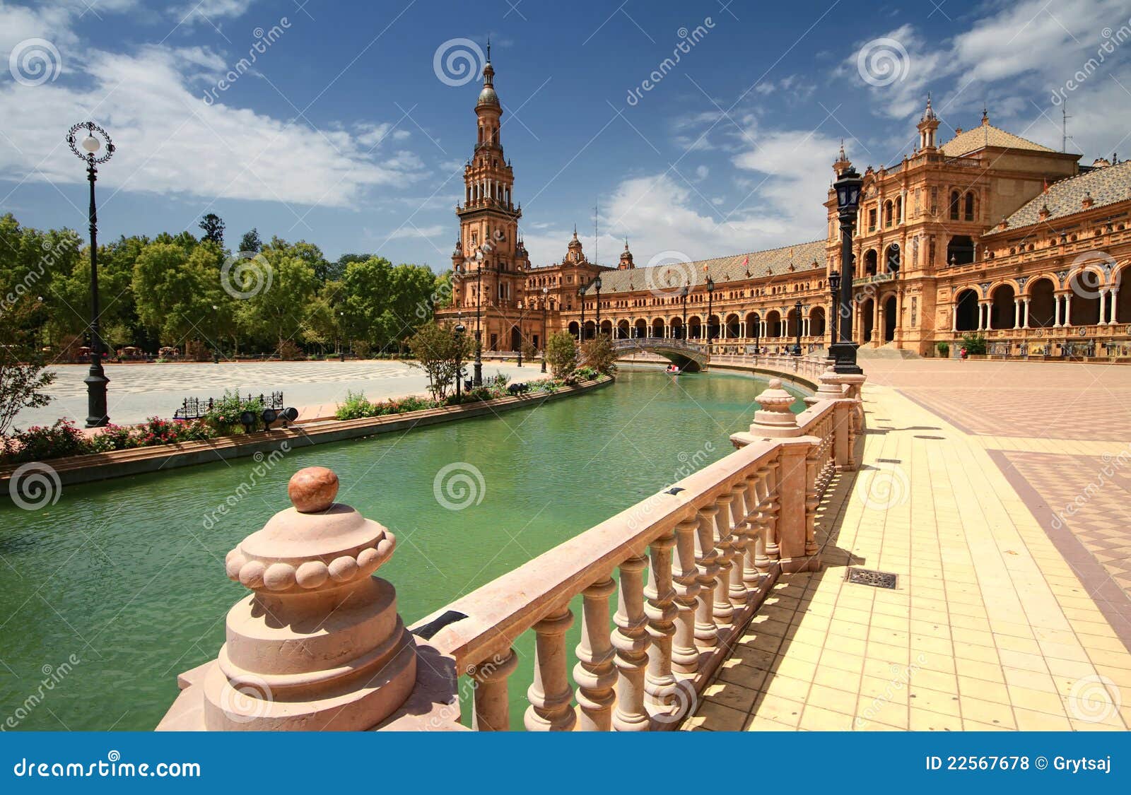 Plaza de Espana em Sevilha, Andalucia, Spain