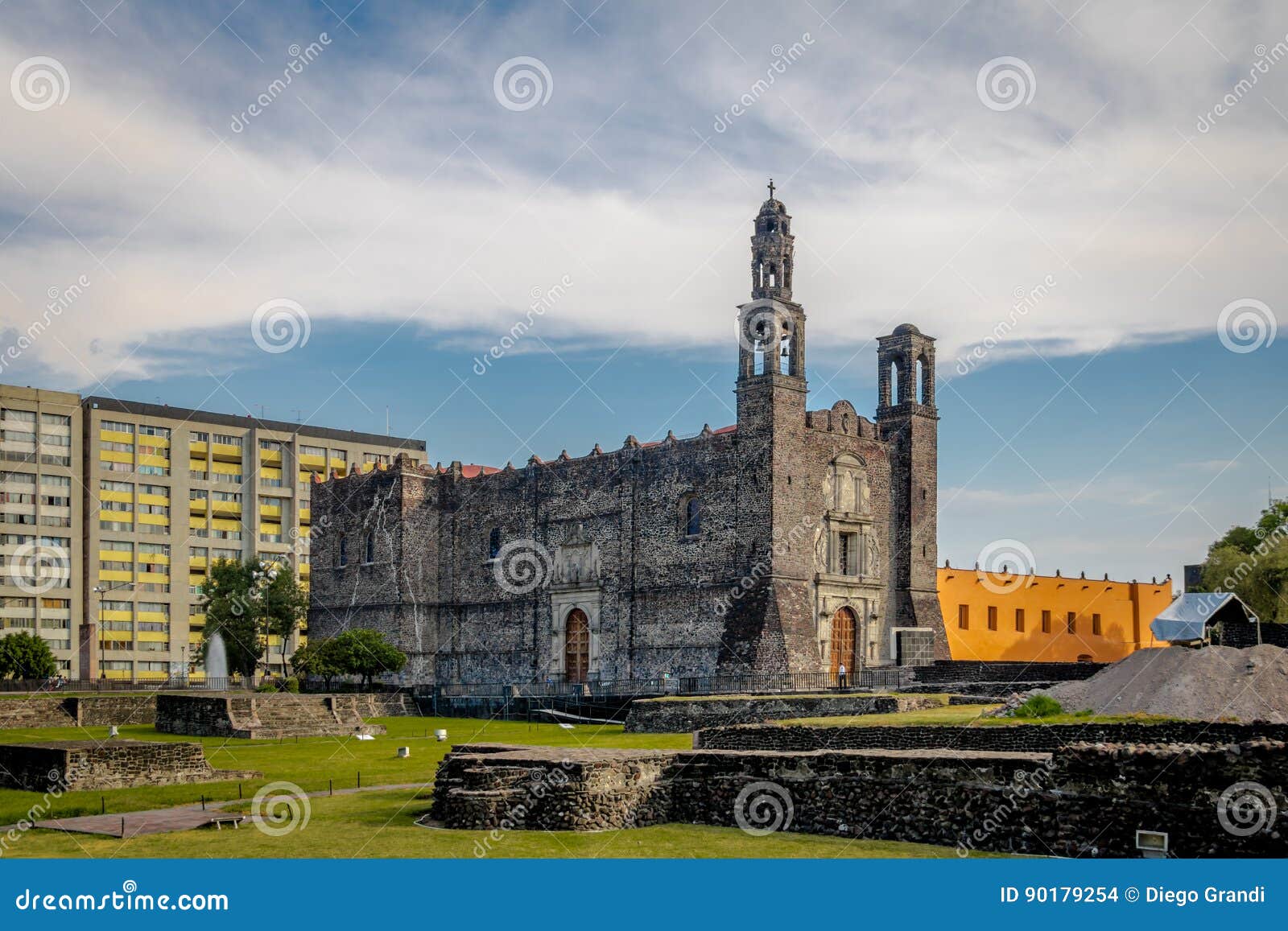 plaza de las tres culturas three culture square at tlatelolco - mexico city, mexico