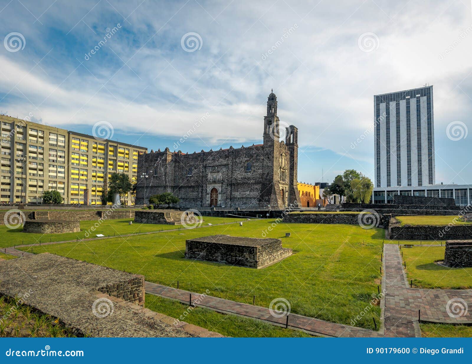 plaza de las tres culturas three culture square at tlatelolco - mexico city, mexico