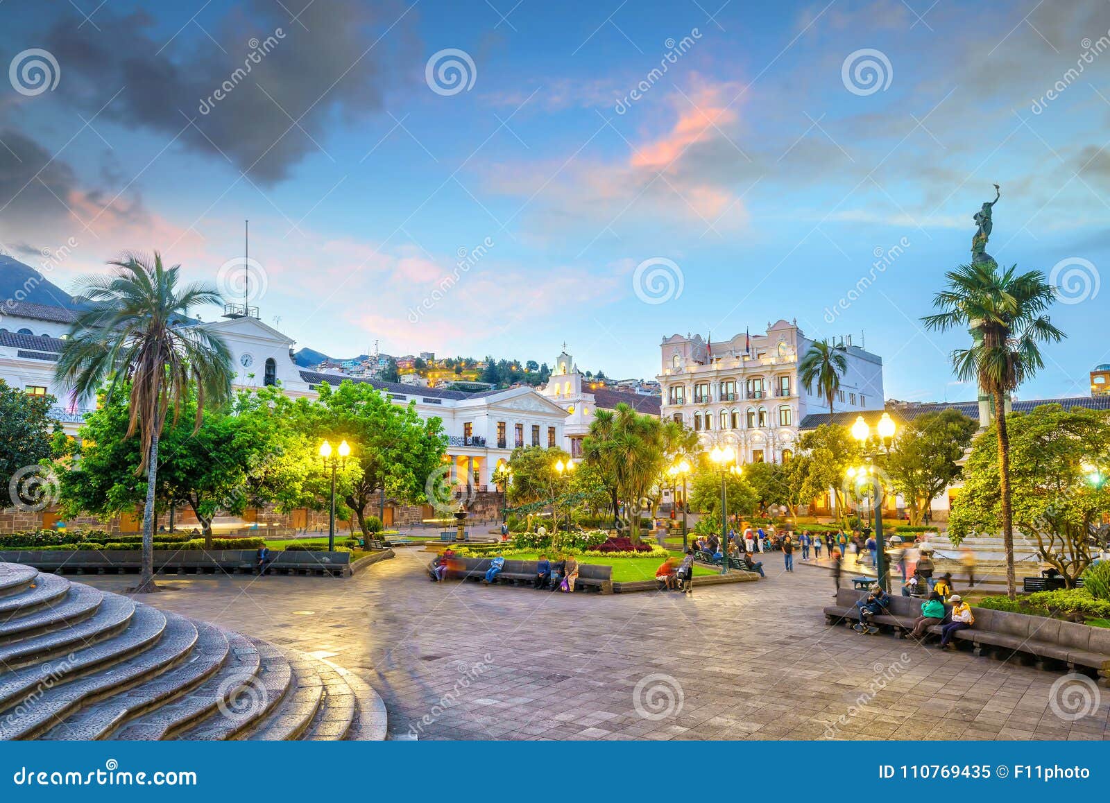 plaza grande in old town quito, ecuador