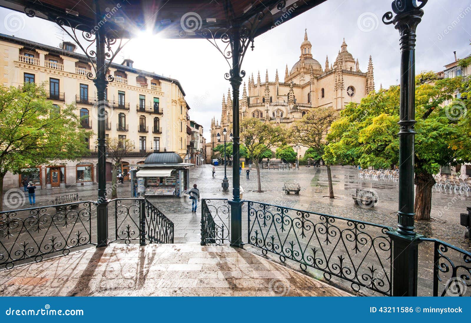 plaza mayor in segovia, castilla y leon, spain