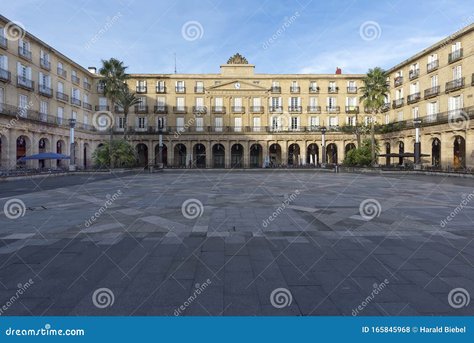 plaza nueva square in bilbao, basque country, europe