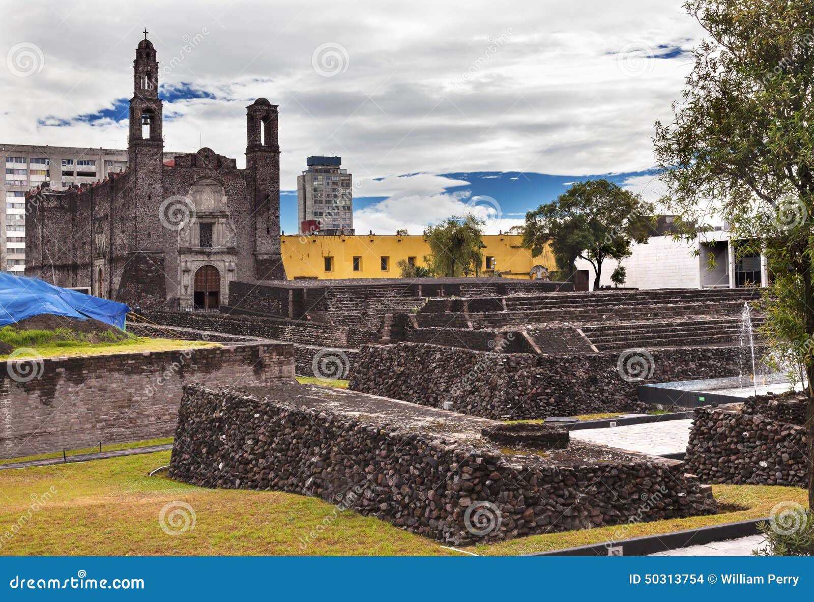 plaza three cultures aztec site mexico city mexico