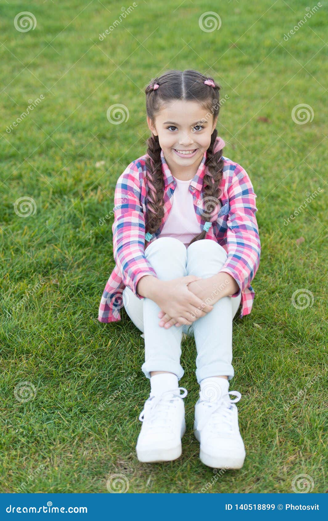 Pleasant Walk in Park. Smile and Joy. Fashionable Hairstyle for Kids Stock  Image - Image of perfect, brilliant: 140518899