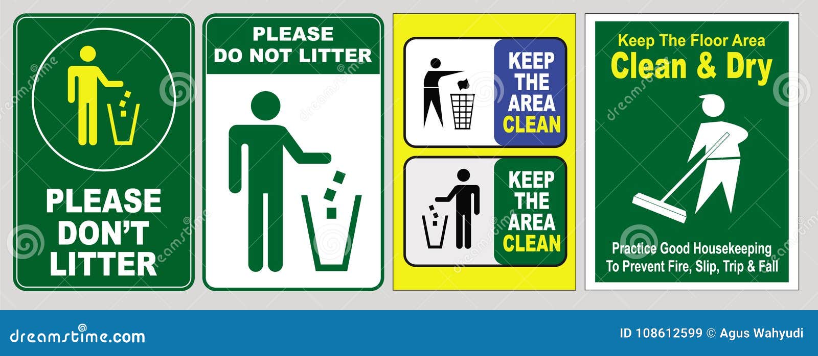 Clean and tidy. Keep the area clean. Litter rubbish. Please keep clean. Clean tidy.