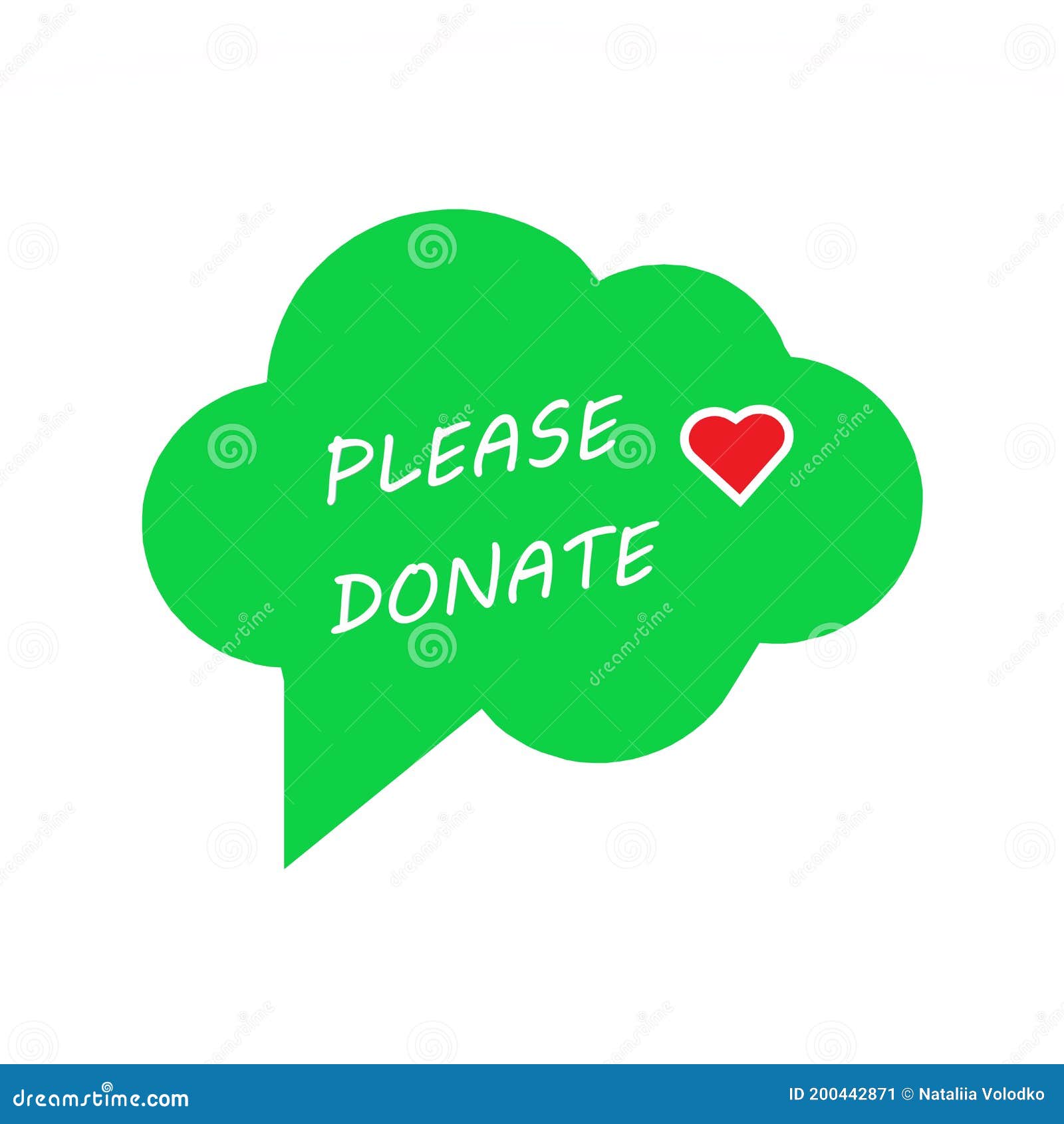 Please Donate Simple Donation Text Message Stock Illustration 1930236497