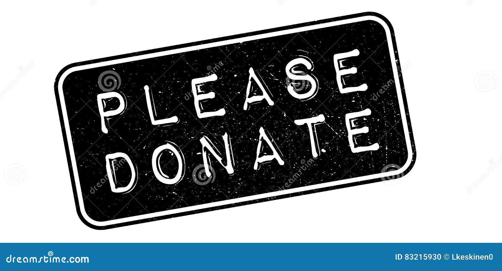 Please Donate rubber stamp stock illustration. Illustration of