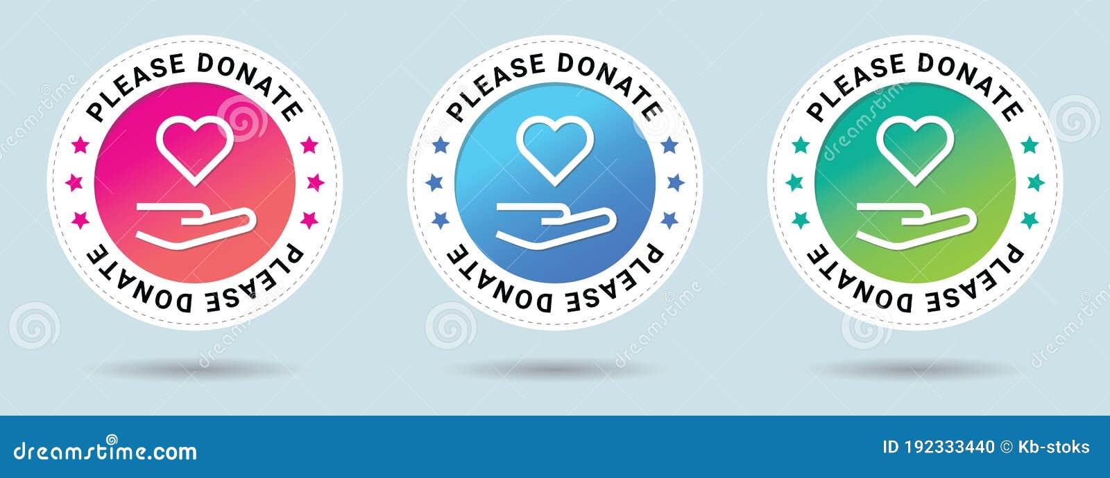 Please Donate Stamp Vector Illustration. Stock Vector