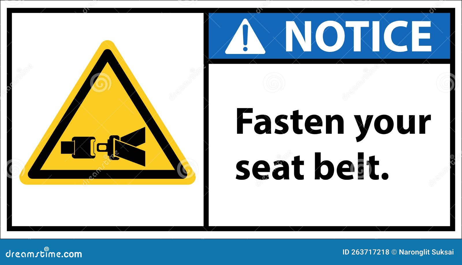 Please Fasten Your Seat Belt.sign Notice Stock Vector - Illustration of ...