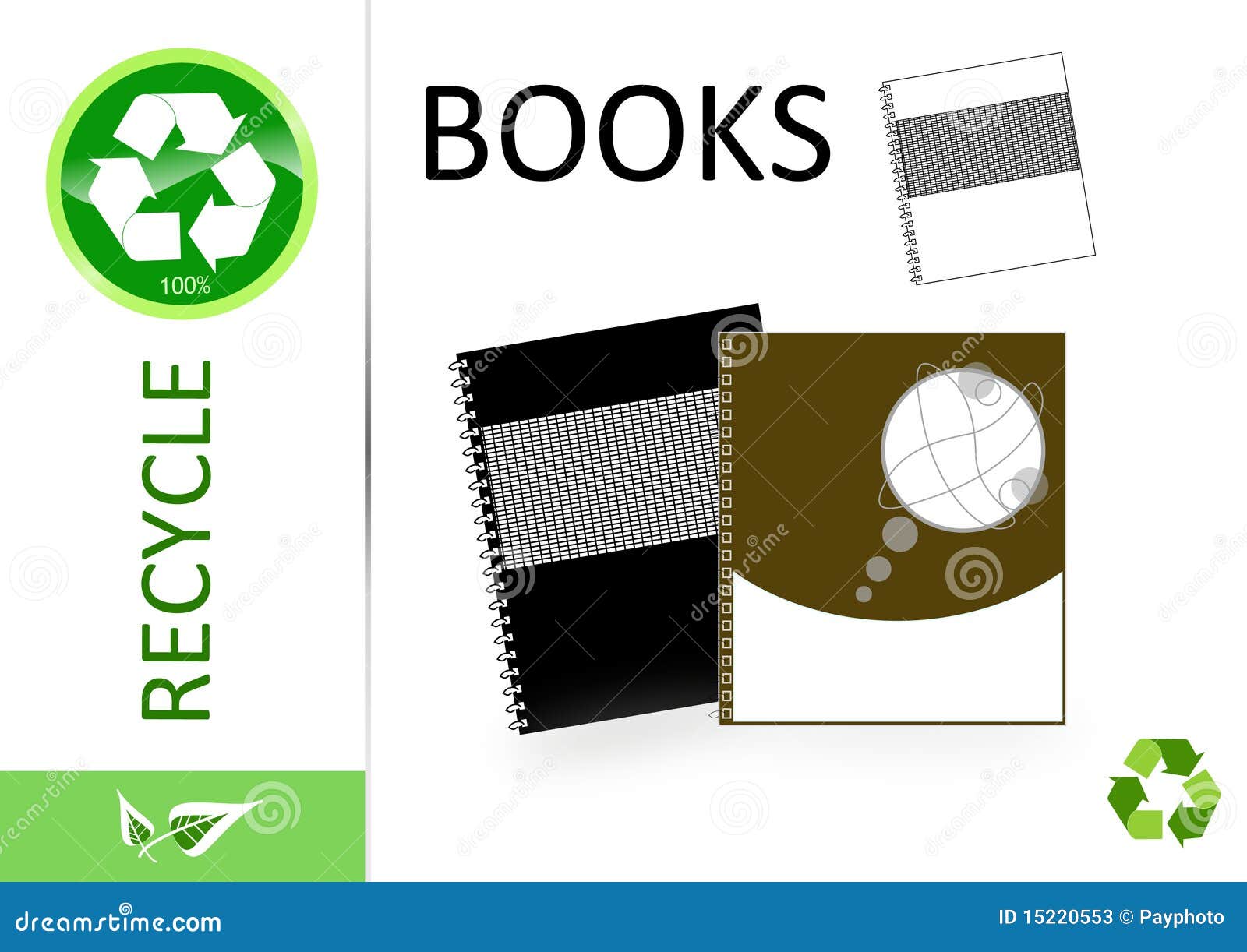 Please recycle books stock vector. Illustration of monitor 15220553