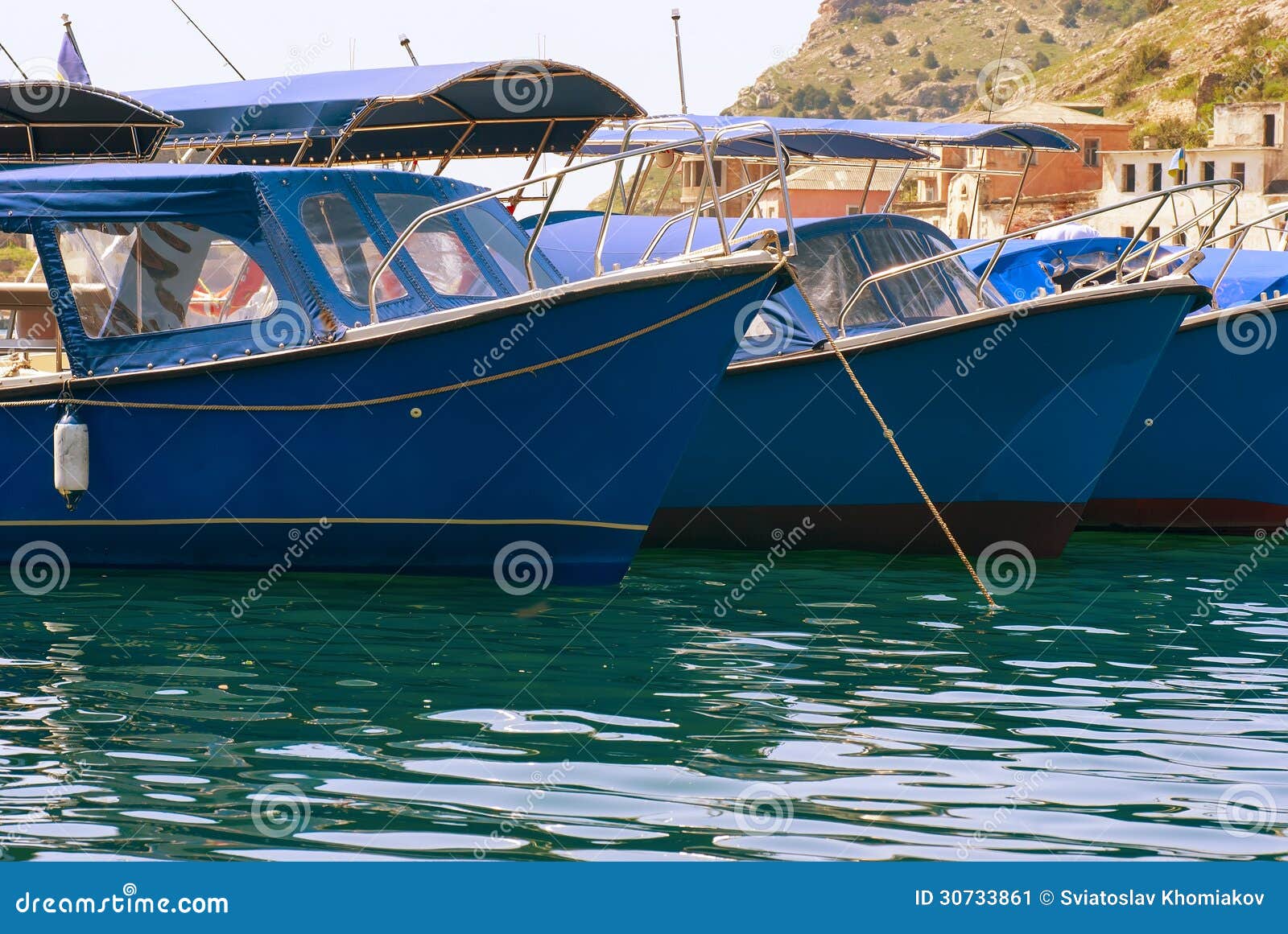 Pleasure boats stock image. Image of travel, reflection 30733861