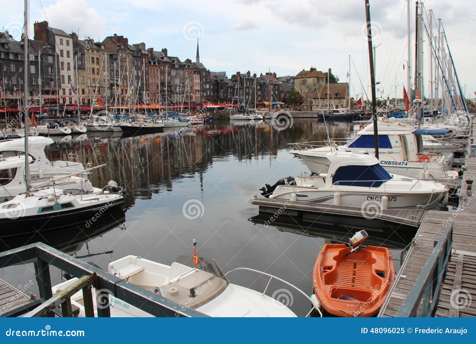 Pleasure Boats are Moored in the Port of Honfleur (France) Editorial ...