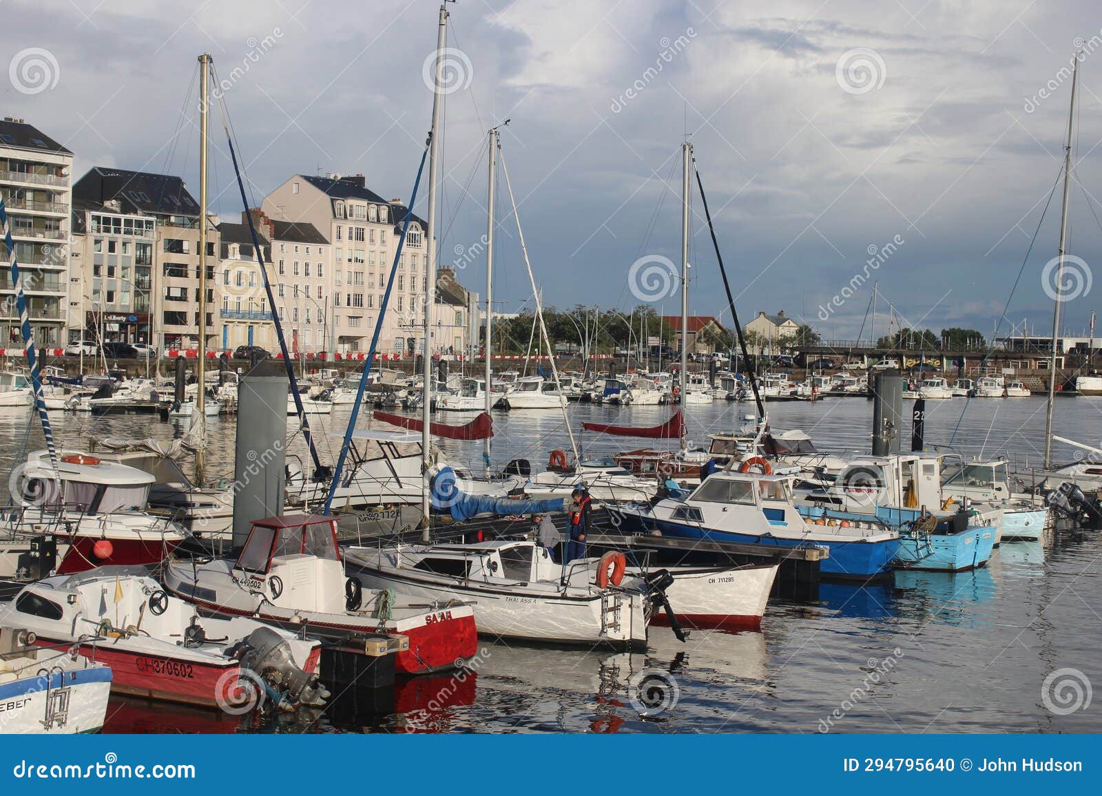 Pleasure Craft and Small Fishing Vessels Moored at Cherbourg