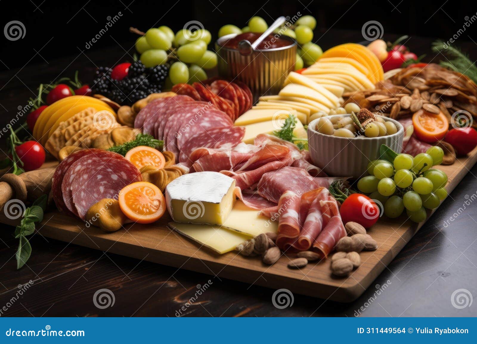 plentiful appetizers platter. generate ai