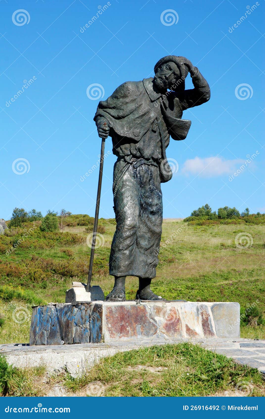 Pélerin En Bronze De Statue Photographie stock Image 26916492