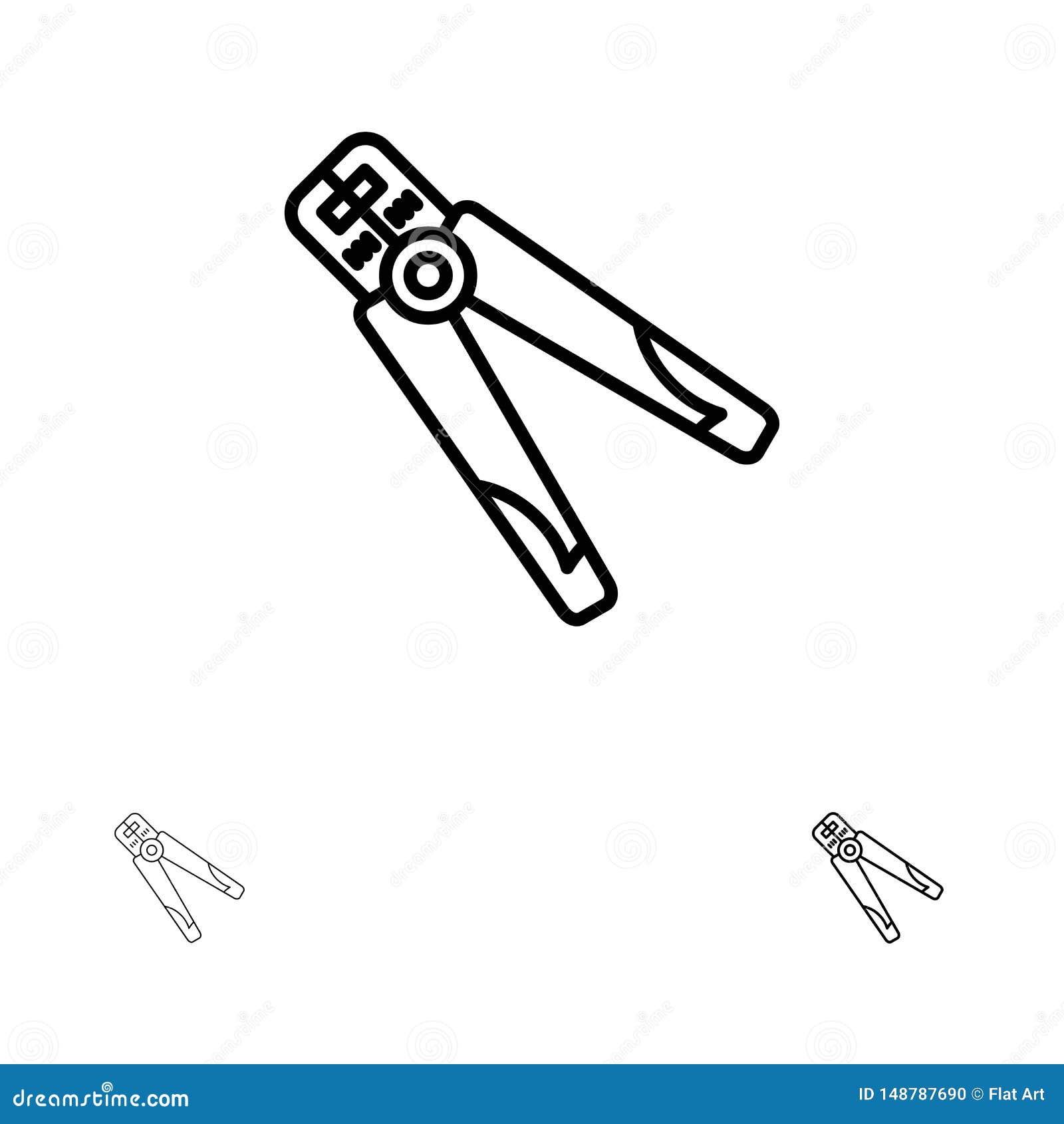 Plier, Building, Construction, Crimping, Tool, Work Solid Icon