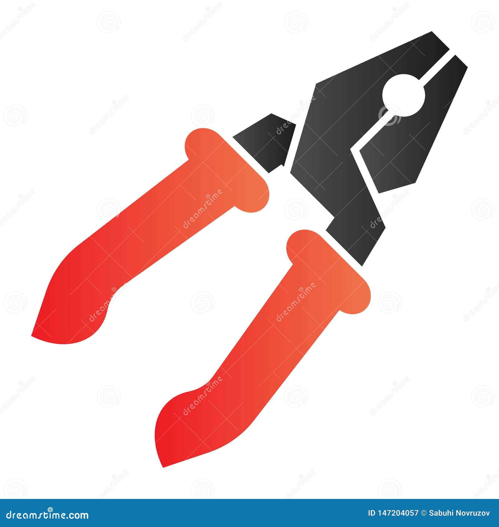 pliers flat icon. repair color icons in trendy flat style. tool gradient style , ed for web and app. eps 10.