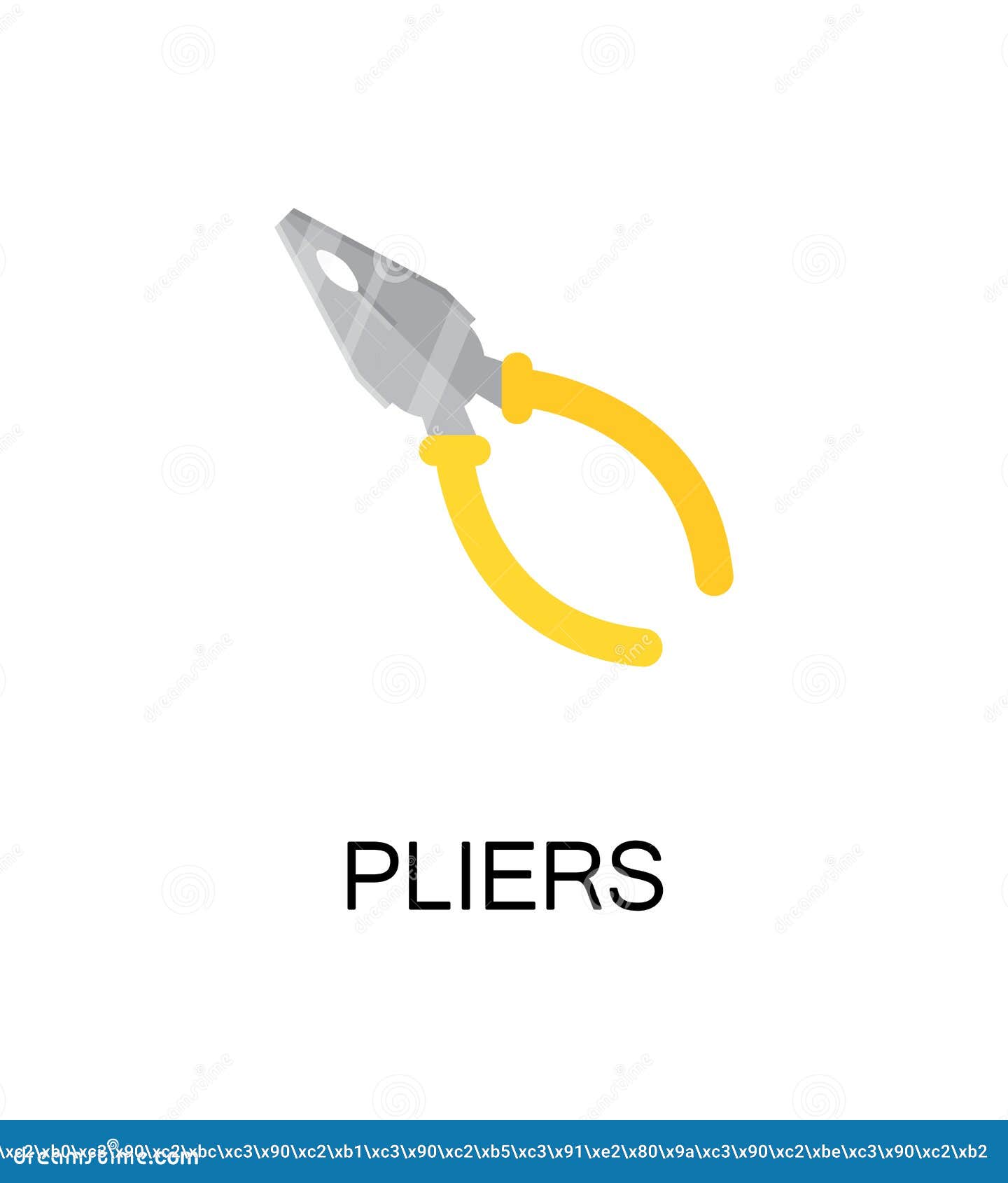 Pliers flat icon. stock vector. Illustration of handle 87355229