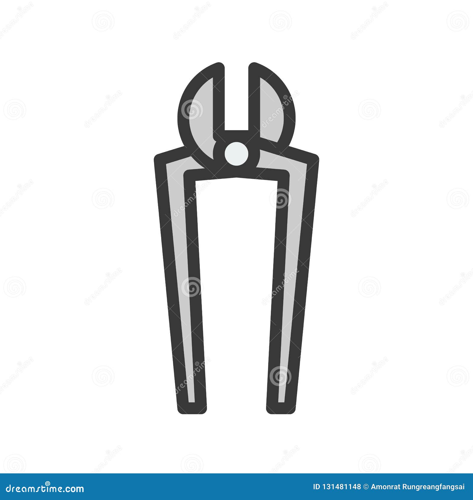pliers, handyman and carpenter tool, filled outline icon