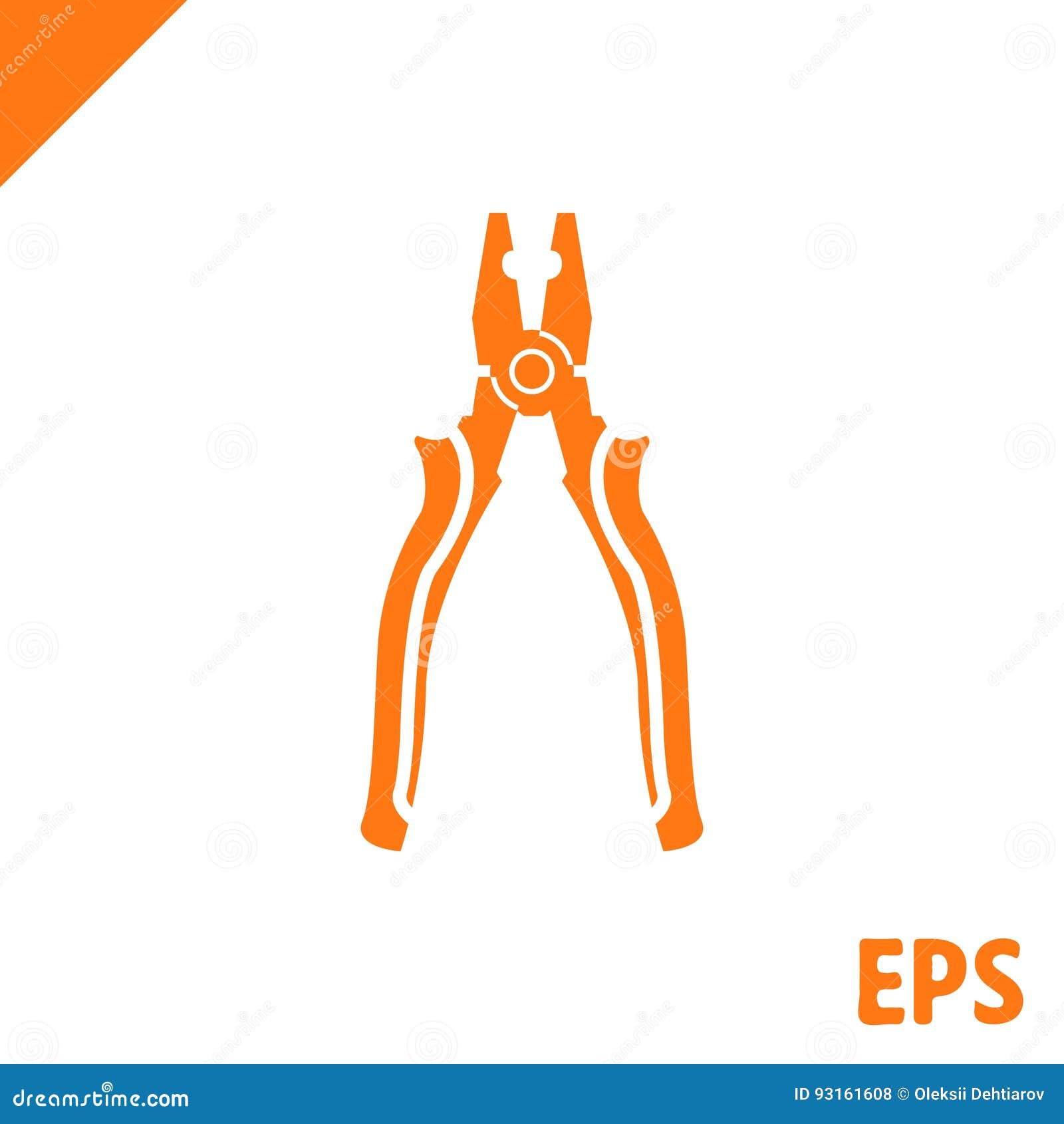 Pliers Icon Stock Vector Illustration Flat Design Stock Vector
