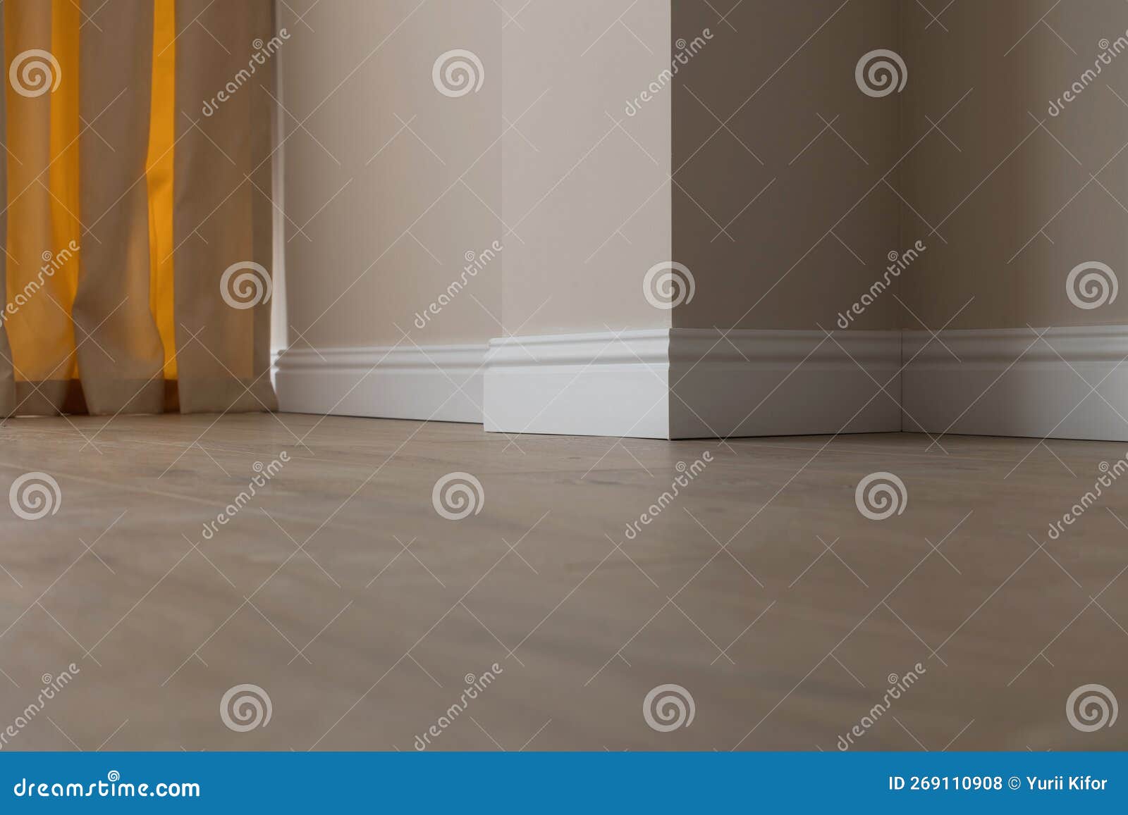 Plinth on Laminate. the Floor of a New Apartment Stock Photo Image of